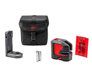 Leica Lino L2s - Nivel Láser de líneas cruzadas rojo autonivelante | Líneas horizontales y verticales para nivelar y alinear con precisión, con adaptador magnético y estuche, Alcance 25 m