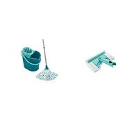 Leifheit 7109-Classic Mop Set, Compuesto, Multicolores, 39X29X29 Cm + Flexipad - Mopa Para Limpia Azulejos Telescopio, Verde