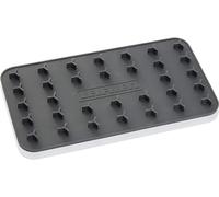 Leifheit Alfombrilla de silicona para estacionar la plancha, alfombrilla antideslizante resistente al calor para proteger su tabla de planchar, gris, 25,5 x 14 cm
