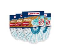 Leifheit Cabezal de Recambio Clean Twist Disc Mop Micro dúo Set de 4