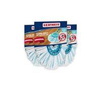 Leifheit cabezal de repuesto CLEAN TWIST Disc Mop Ergo micro duo set de 3 | Funda de mopa Disc Mop Ergo, funda de repuesto, set de 3, para mopa de suelo CLEAN TWIST Disc Mop Ergo