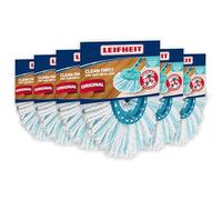 Leifheit Cabezal de Repuesto Clean Twist Disc Mop Ergo Micro Duo Set de 6 | Funda de mopa Disc Mop Ergo, funda de repuesto, para mopa de suelo CLEAN TWIST Disc Mop Ergo.