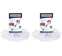 Leifheit Classic Cabezal de Repuesto, Algodón, Blanco, 8.5x8.5x31 cm (Paquete de 2)