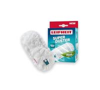 Leifheit Funda antipolvo SUPERDUSTER – Plumero microfibra lavable para superficies y huecos estrechos