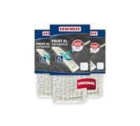 Leifheit Funda para Mopa Professional Cotton Plus, 3 Unidades | Mezcla de algodón y fibra Supra, ideal para piedra y baldosas, lavable hasta 400 veces a 60 °C, alta absorción