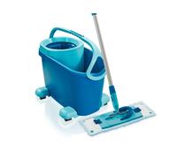 Leifheit Mopa Clean Twist Ergo 52121 con cubo escurridor, palo, microfibra 33 cm y ruedas