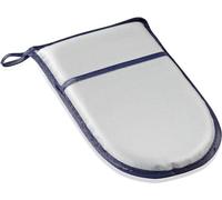 Leifheit Manopla para planchar, guante de planchar con superficie refractante, Leifheit guante fabricado en 100% algodón, facilita el planchado de mangas, cuellos de camisas, etc., gris y azul
