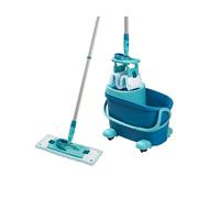 Leifheit Mopa Clean Twist Ergo 52121 con cubo escurridor, palo, microfibra 33 cm y ruedas