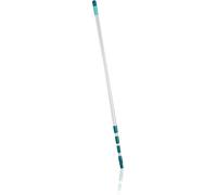 Leifheit Palo telescópico de acero 130–400 cm con Click System y cabezal antideslizante