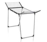 Leifheit Tendedero con alas Pegasus 180 Solid Black, tendedero de Ropa Plegable con alas para Prendas largas, Estable tendedero Exterior e Interior en un Moderno diseño