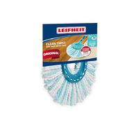 Leifheit Set de 2 piezas de recambio para fregona CLEAN TWIST Disc Mop Microduo, fregonas de recambio de microfibra lavable, cabezales de repuesto para mopa de suelo, 2 unidades
