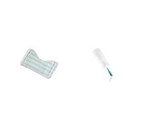 Leifheit Repuesto LIMPIAZULEJOS FLEXIPAD Click System ++ 1041702, Blanco, Único + Plumero Duster XL para el Polvo de Plástico, Verde/Blanco