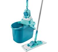 Leifheit Set mopa fregasuelos Power Clean Click System, prensa para escurrir y cubo 10 L