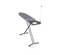 Leifheit Tabla de Planchar Air Board Express M Black, Superficie de Planchado de 120 x 38 cm, Mesa de Planchar Apta para centros de Vapor, Altura Ajustable y Almacenamiento Que Ahorra Espacio