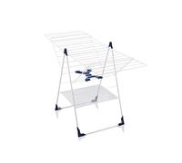 Leifheit Tendedero de pie Classic 200 Flex – Revestimiento plástico, azul y blanco, 20 m