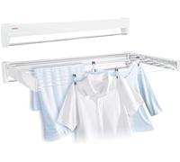 Leifheit Tendedero extraíble Telegant 83100 para montar en pared, plegable, blanco