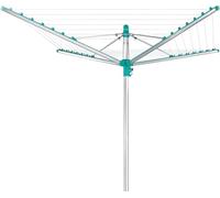 Leifheit Tendedero Giratorio Linomatic 400 Easy, 40 m Plegable | Easy-Lift, hasta 40 % menos esfuerzo a la hora de abrir, cuerdas retráctiles limpias, 4 coladas, apto para jardín, UV
