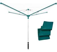 Leifheit Tendedero Linomatic 500 Deluxe Cover, Tendedero Vertical de Gran Capacidad con Funda, Tendal Exterior Fácil de Usar con 50 metros de Cuerda