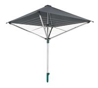 Leifheit Tendedero Rotatorio LinoProtect 400 con Cubierta 40 m | Cubierta impermeable con protección UV, apertura telescópica, 8 soportes para perchas, hasta 4 cargas, taco de suelo
