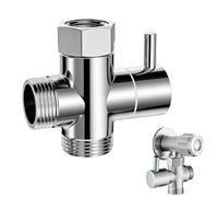 LEIIERUY Válvula de Ducha de 3 Vías G1/2” con Conector de Agua - Interruptor de Ducha Fácil de Instalar para Baño y Cocina