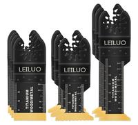 LEILUO 10 cuchillas oscilantes de titanio multiherramienta para madera y clavos compatibles con DeWalt Makita Ryobi y más