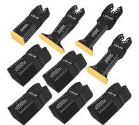 LEILUO - 110 piezas de cuchillas para herramienta oscilante extra largas y anchas de titanio, cuchillas multiherramienta para sierra oscilante de madera y metal con bolsa de almacenamiento