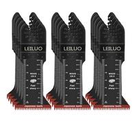 LEILUO 70mm Hojas de sierra japonesas para multiherramientas, juego de 15 piezas, hojas de sierra oscilantes extra largas, juego de hojas de sierra oscilantes de corte rápido de madera, herramienta