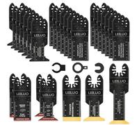 LEILUO - Accesorios oscilantes multiherramienta para clavos de madera, paneles de yeso, accesorios de sierra oscilante con bolsa de almacenamiento, compatible con DeWalt, Makita, Dremel y más