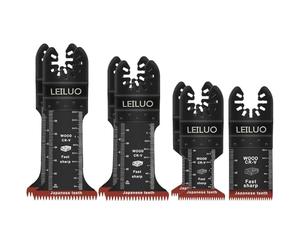 LEILUO Hojas de sierra multiherramienta de 50 piezas, agujeros redondos, cuchillas oscilantes HCS, hojas de sierra oscilantes, accesorios universales con bolsa de almacenamiento, apto para Makita