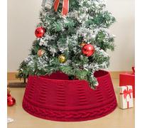 LEIMEND Falda Arbol de Navidad Pie de Arbol de Navidad Rojo | Falda Para Árbol de Navidad Adecuado para Decoraciones Navideñas de Año Nuevo y Festivas