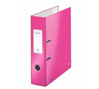 LEITZ 10050023 - Archivador de palanca carton forrado WOW 180º A4 Lomo 80 mm. color fucsia metalizado
