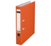Leitz 10155045 - Archivador plástico 180º con anillas A4 color naranja