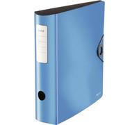 Leitz Archivador de palanca 10471030 – Polyfoam 180º, lomo curvado, cierre goma, DIN A4 82 mm, azul