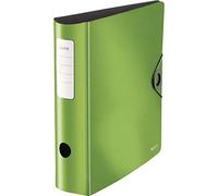 LEITZ 10471050 - Archivador de palanca polyfoam 180º lomo curvado cierre con goma Active Solid DIN A4 82 mm. color verde