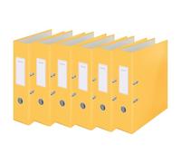 Leitz 10610019 - Archivador de palanca (tamaño A4, 80 mm, 6 unidades), color amarillo