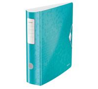 Leitz Archivador de palanca 1106 WOW A4 75 mm polyfoam cierre con goma turquesa metalizado
