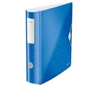 Leitz Archivador de palanca 11060036 Active WOW polyfoam 180° lomo curvado A4 75 mm azul metalizado