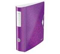 Leitz Carpeta archivador 1106 WOW A4 polyfoam 180º lomo 75 mm violeta metalizado