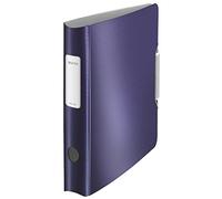 LEITZ 11090069 - Archivador de palanca polyfoam 180º lomo curvado cierre con goma Active Style DIN A4 50 mm. color azul titán