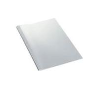 LEITZ 177163 - Tapas encuadernación térmica transparentes PVC 150 micras contratapa cartoncillo 245 gr. Lomo 10 mm (caja 100 ud.) color blanco