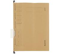 Leitz 19153000 Alpha - Carpeta colgante (cartón, 10 unidades), color marrón
