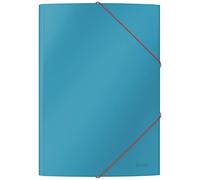 Leitz 3 FlapFolder Cosy - Cartulina (tamaño A4), color azul