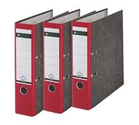 Leitz 310305025 - Juego de 3 archivadores (A4), color rojo y gris