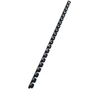 LEITZ 35041 - Canutillos de plástico DIN A4 21 anillas. (caja 100 ud.) 8 mm/ 45 hojas color negro