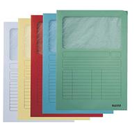 Leitz 3950-99-99 - Juego de 100 carpetas con ventana (A4), colores variados