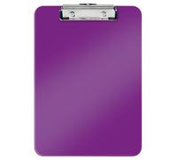 LEITZ 39710062 - Capeta MINICLIP WOW con pinza DIN A4 con pinza metálica color violeta metalizado