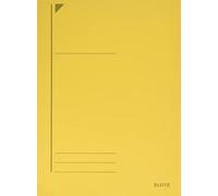 Leitz 39810015 - Carpeta (A4, cartón 100% reciclado, con líneas de etiquetado en la cubierta frontal, capacidad para 250 hojas), color amarillo