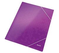 LEITZ 39820062 - Carpeta de cartón de 3 solapas DIN A4 WOW color violeta
