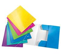 Leitz Carpeta de cartón WOW DIN A4 3 solapas Pack 6 unidades colores surtidos