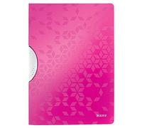 LEITZ 41850023 - Carpeta COLORCLIP WOW PP tapas de color y clip gris oscuro DIN A4 color fucsia metalizado